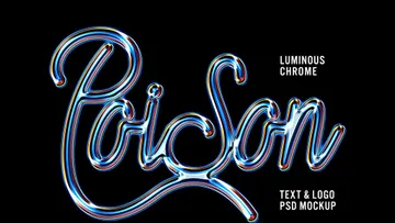 Luminous Chrome Text & Logo Effect