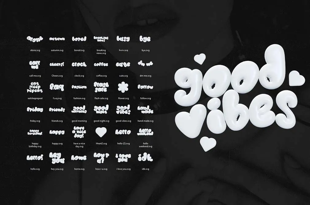 Inflated 3D Stickers