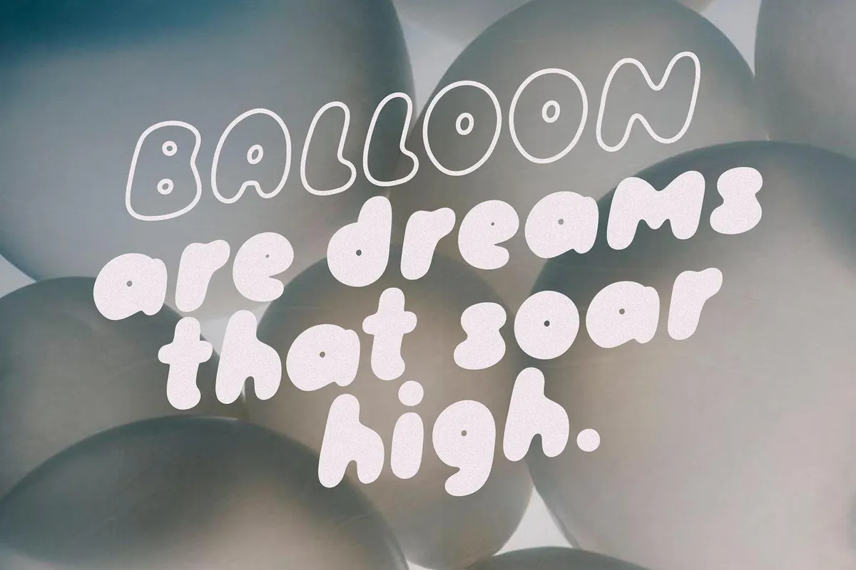 Fluffy Morning | Bubble Font DUO