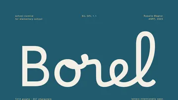 Borel — Free School Cursive Font