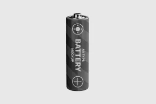 Cylindrical AA Type Battery Mockup