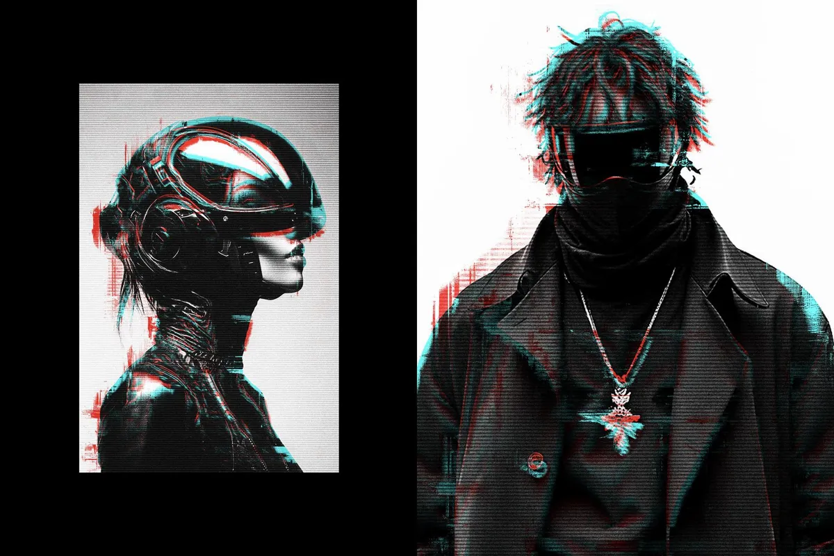Glitching Monitor Photo Effect