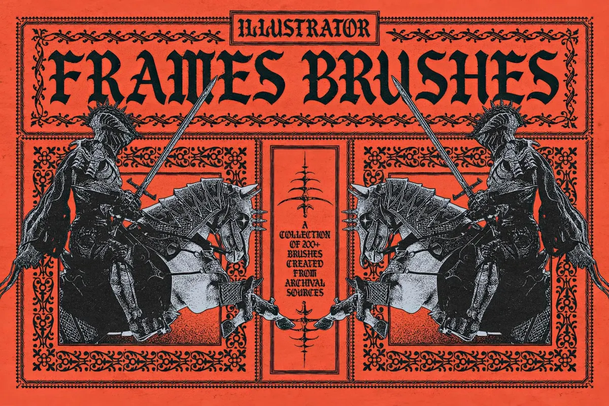 Frames Brushes for Adobe Illustrator