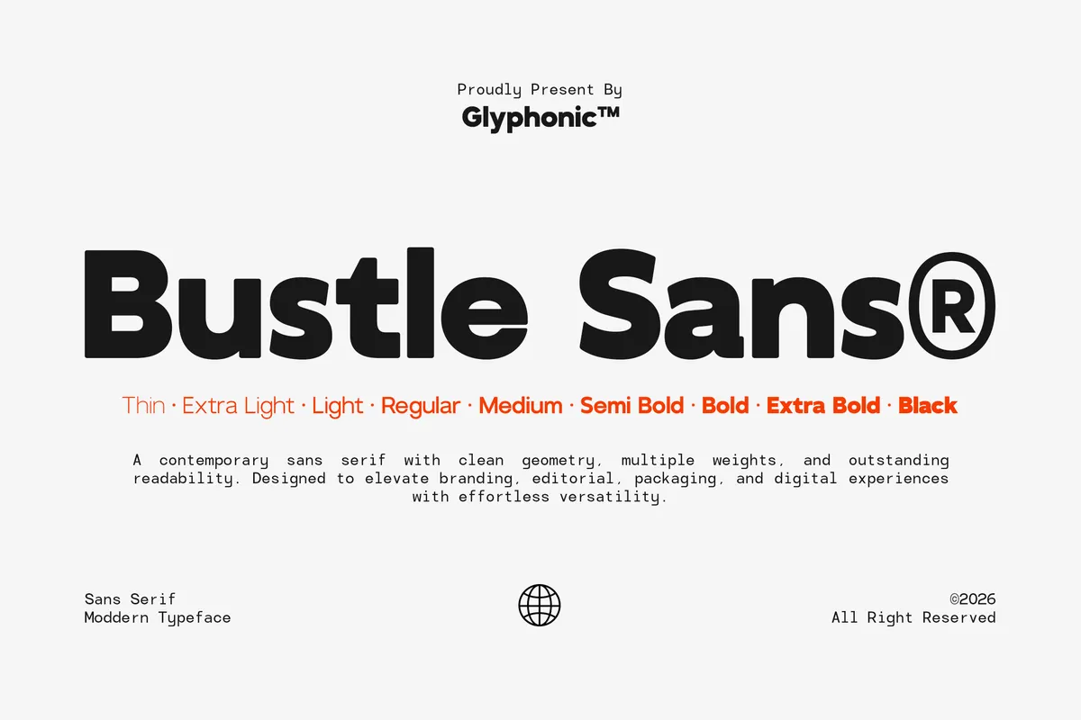GC Bustle Sans - Modern Variable Sans Font