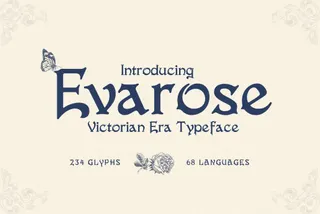 Evarose - Luxury Victorian Era Typeface