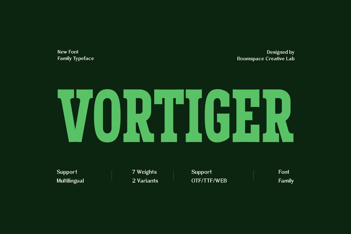 Vortiger - Condensed Western Serif Family