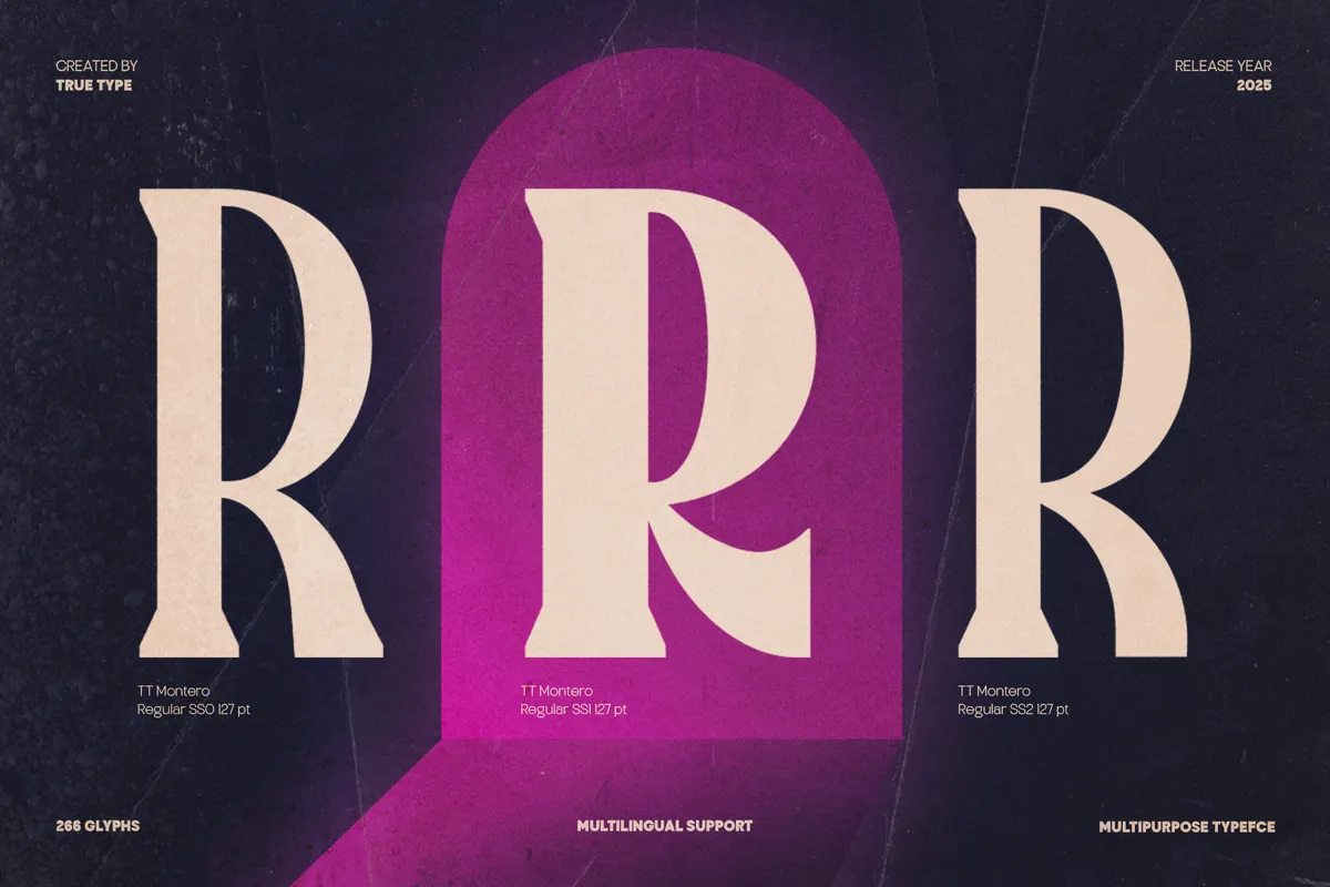 TRT Montero - Gothic Display Serif Font