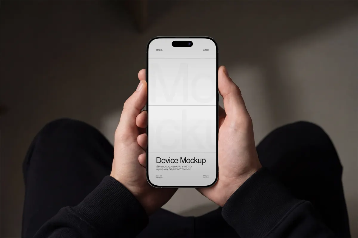 Hand Holding Device Mockup Set