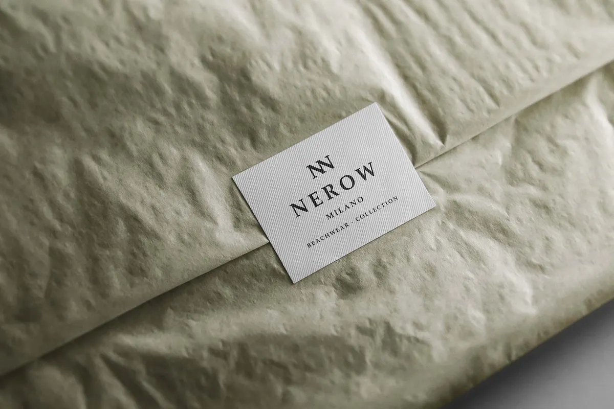 Tissue Paper & Sticker Logo Mockup