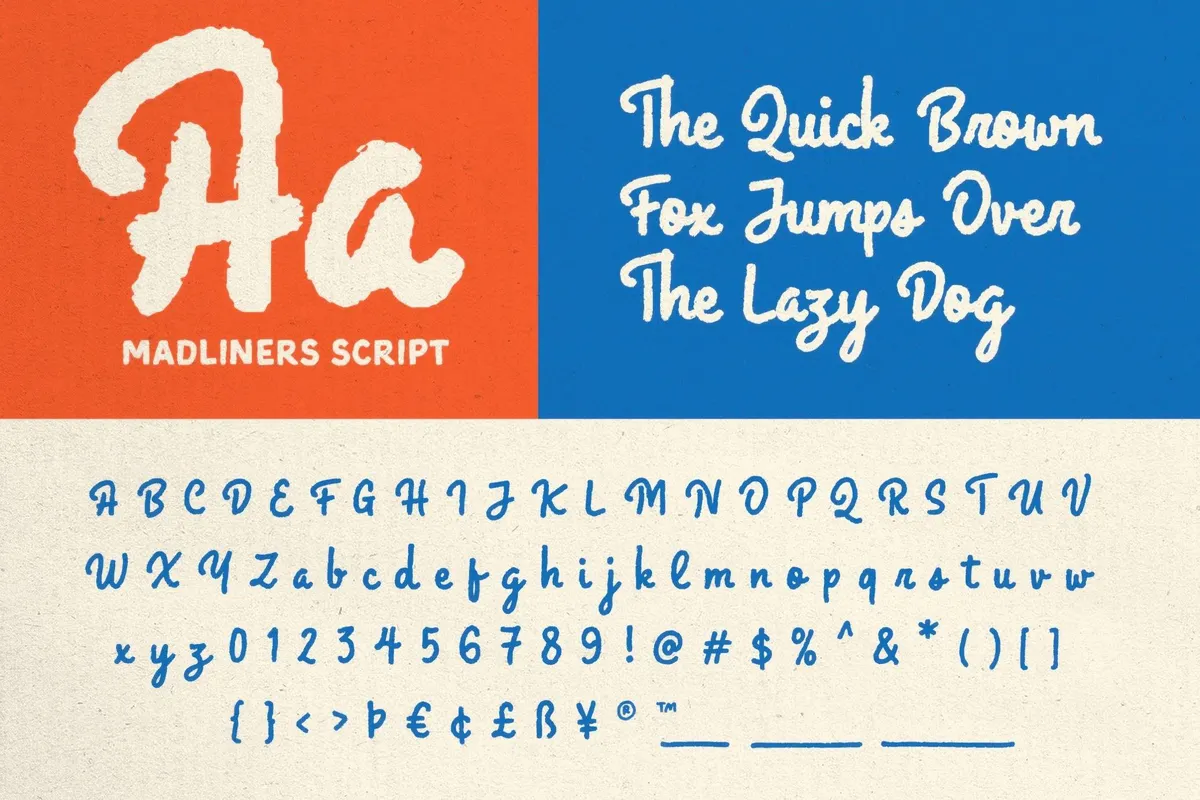 Madliners — Rough Font Duo