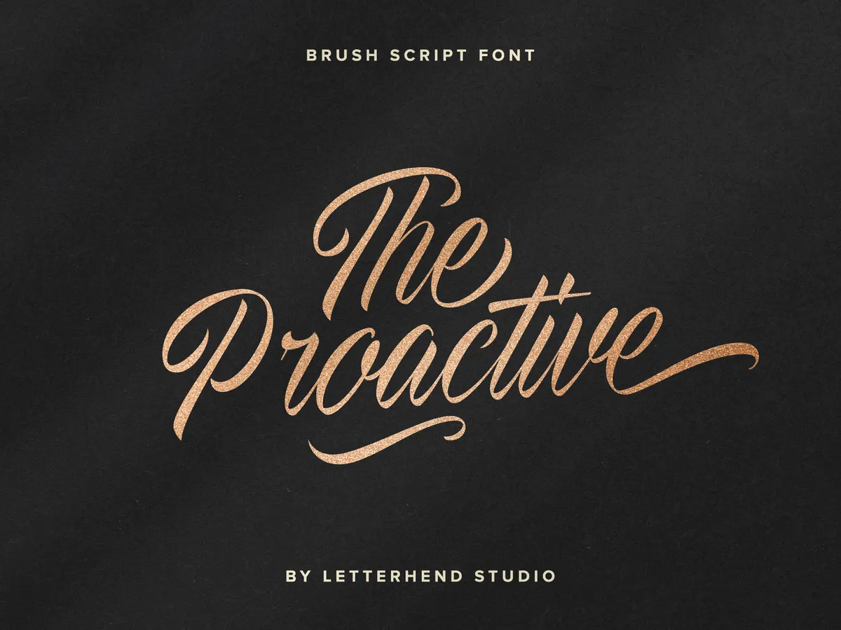 The Proactive Script Font