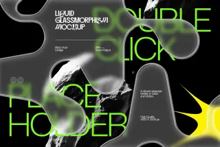 Liquid Frosted Glass Mockup
