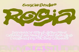 Rogia - Hand Drawn Brush Food Font