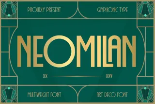 GC Neomilan - Neo Art Deco Typeface