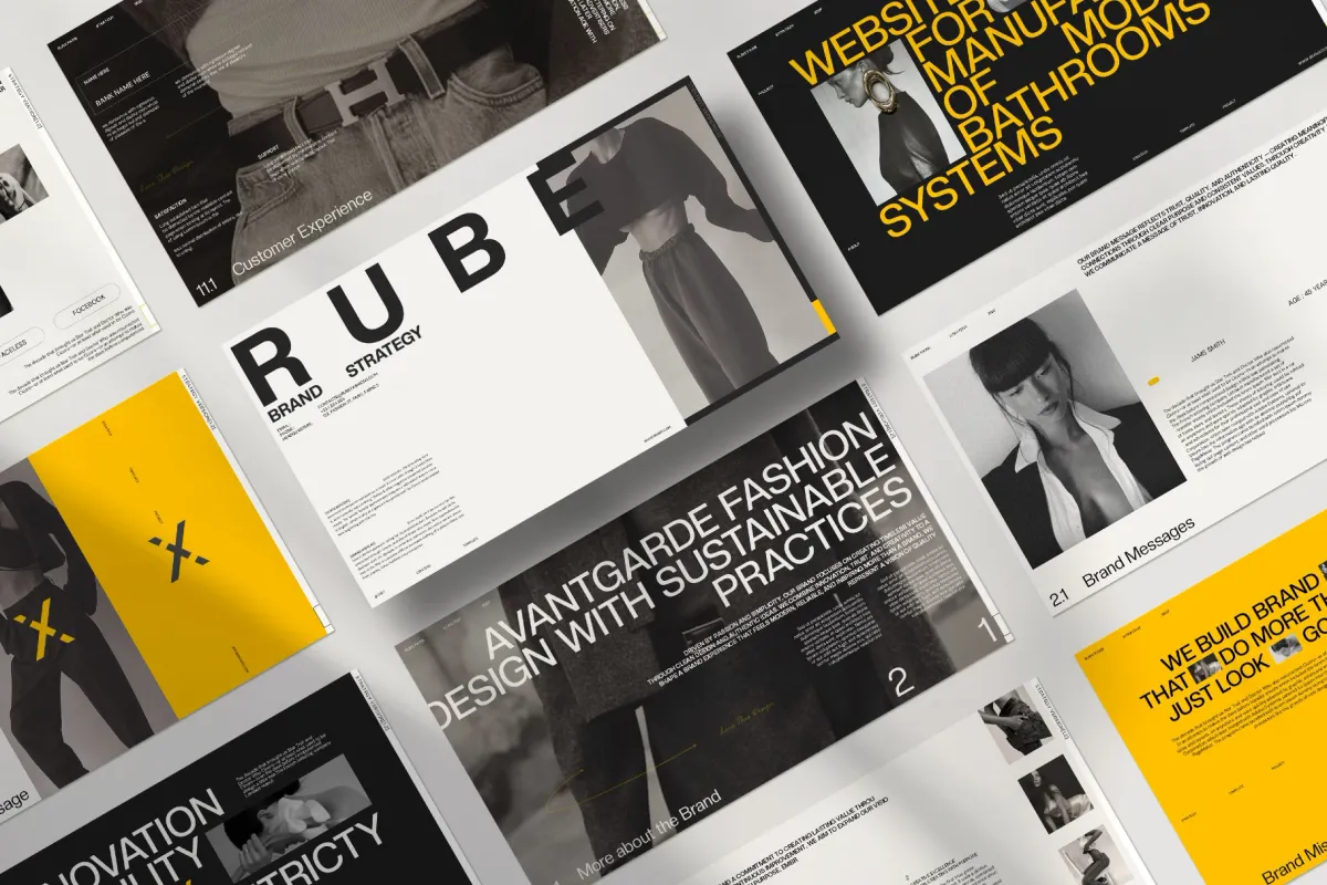 RUBE - Minimal Brand Strategy Deck Template