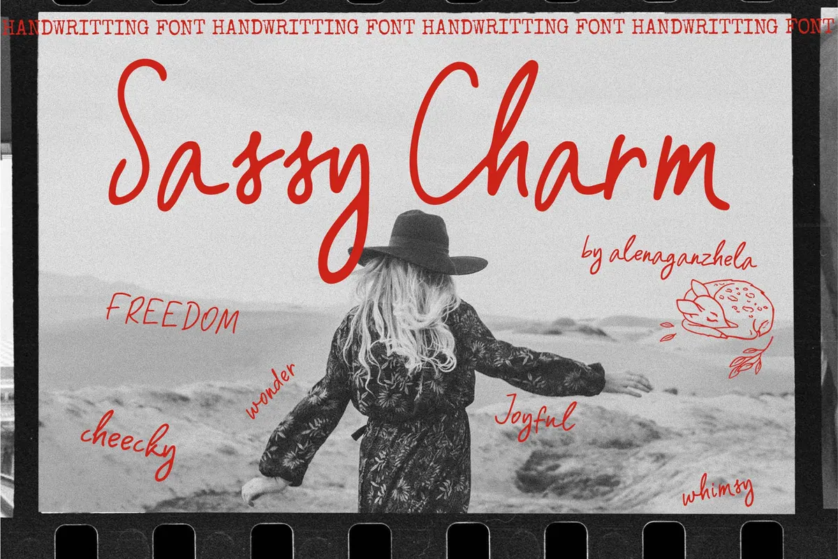 SASSY CHARM — Handwriting Font