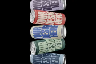 Floating Stack 330ml Can Mockup
