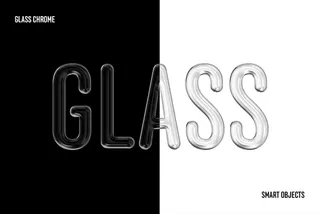 Clear Glass Text & Logo Effect