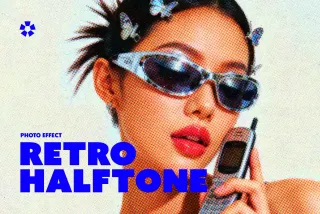 Retro Halftone Photo Effect