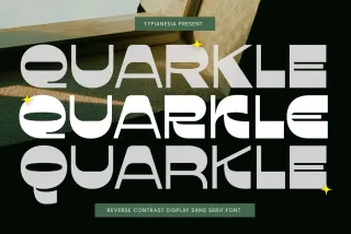 Quarkle - Retro Reverse Contrast Font