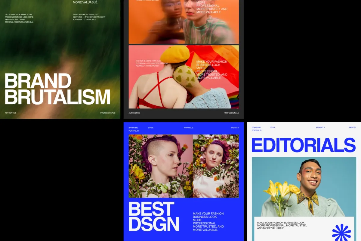 Colorful Brand Identity Social Media Bundle