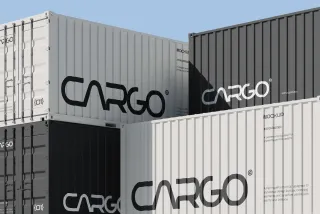 Cargo Container Branding Mockup