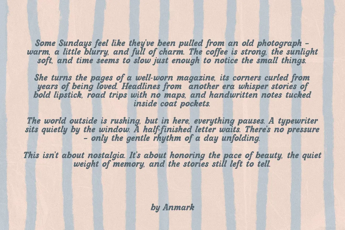 The Sunday Magazine — Retro Font