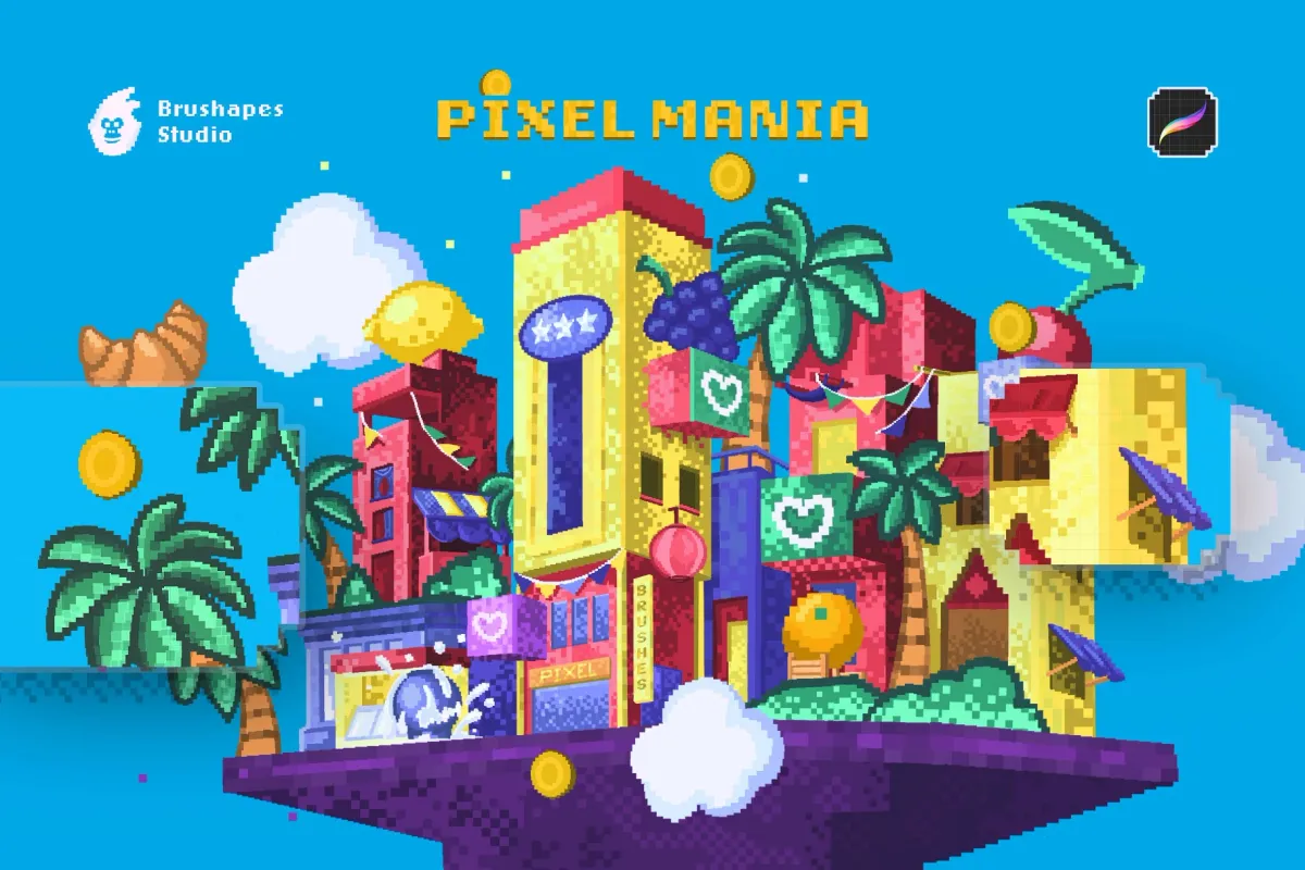 Pixel Mania Procreate Brushes