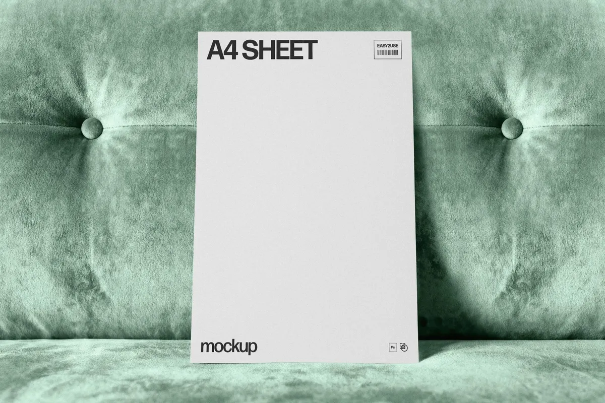 A4 Paper Sheet Mockup