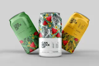 Realistic Soda Can Mockup