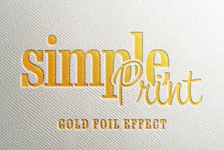 Pressed Gold Foil Logo Mockup