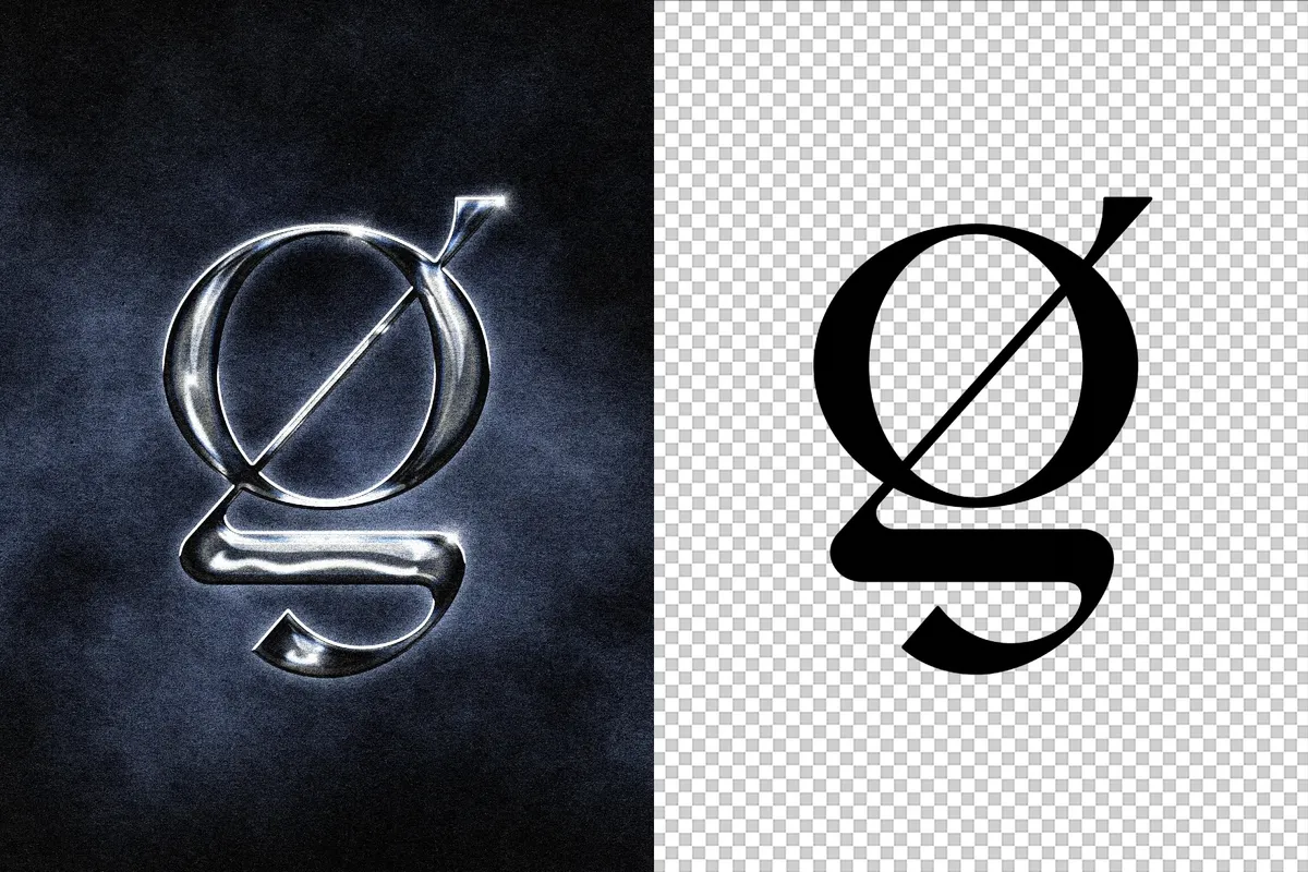 Fancy Metallic Chrome Text Effect