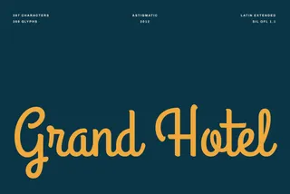 Grand Hotel - Free Retro Signage Script