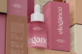 Cosmetic Serum Dropper Bottle Mockup