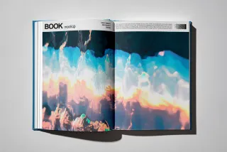 Open Hardcover Book Mockup