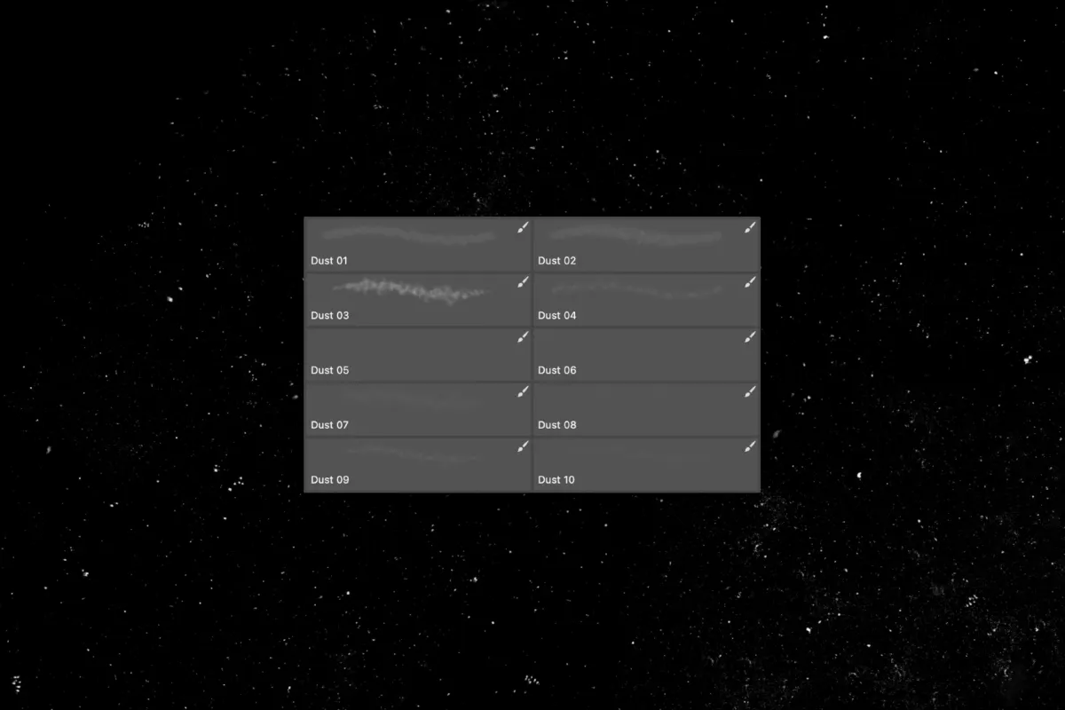 Grain & Dust Photoshop Brushes