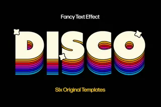 Retro Disco Text Effects
