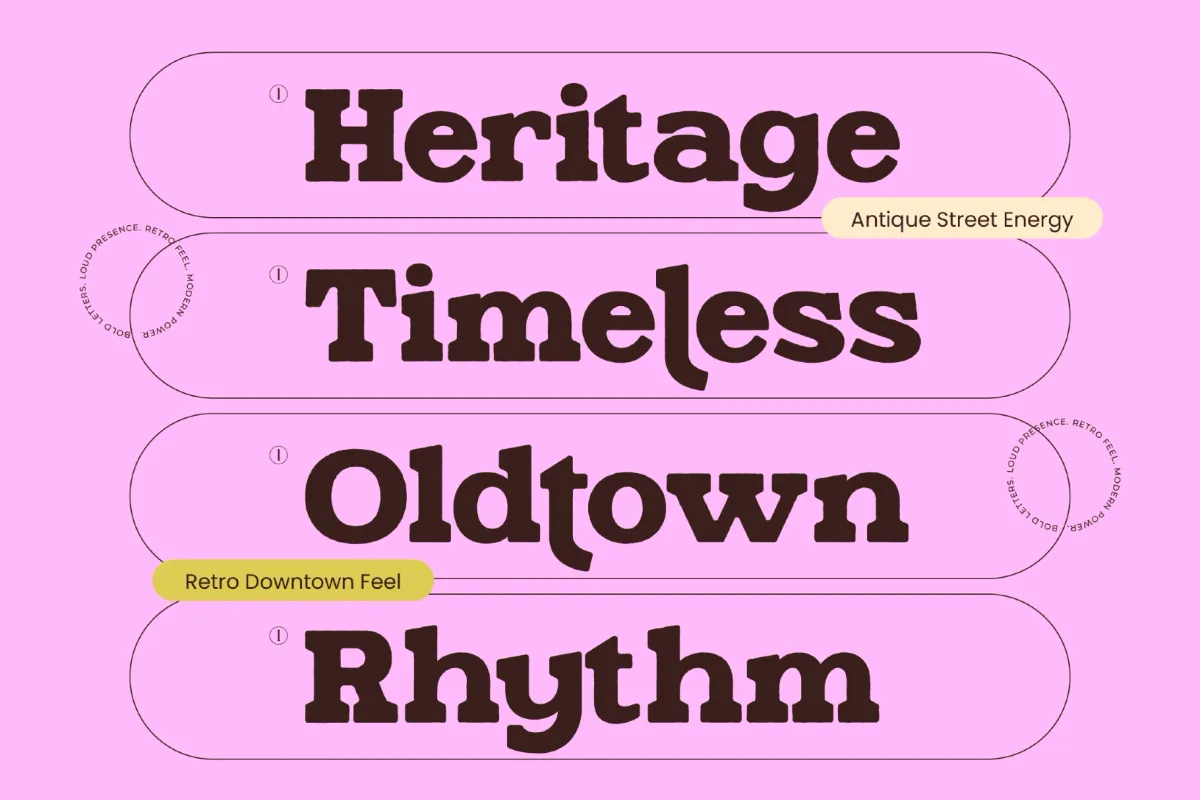 Ganttie - Bold Retro Serif Font