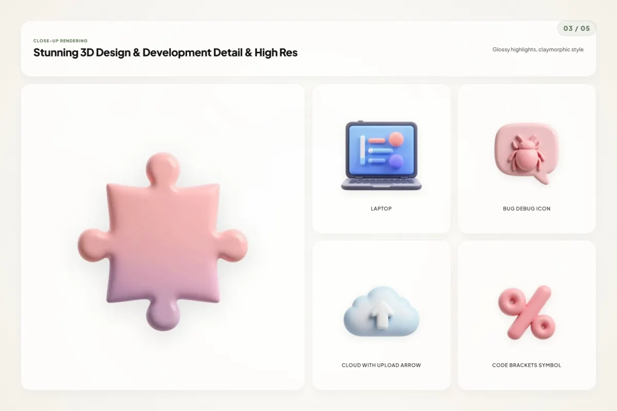 3D Design & Development Icons