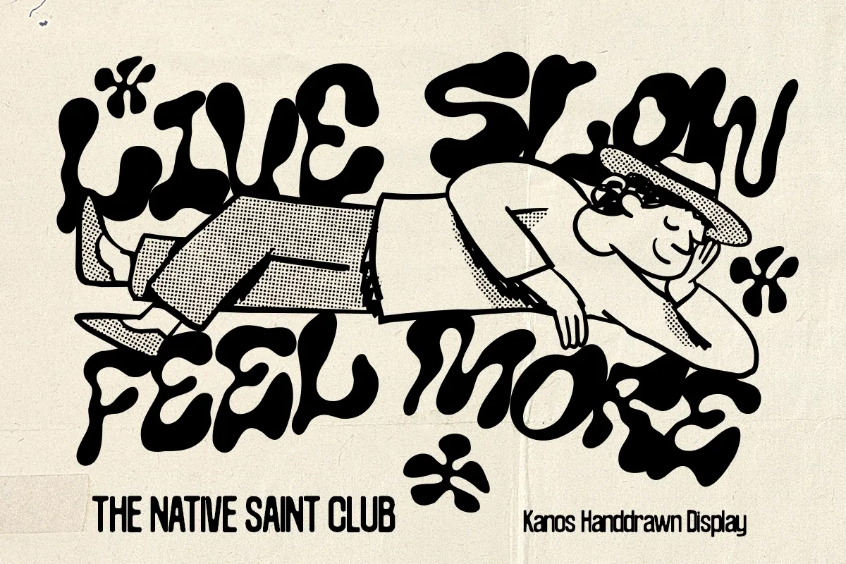 Kanos – Groovy Hand Drawn Display Font