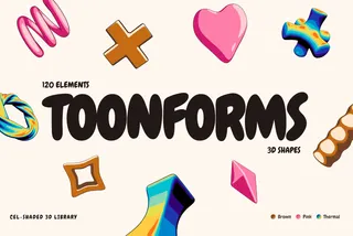Toonforms - 120 Cel-shaded 3D Shapes