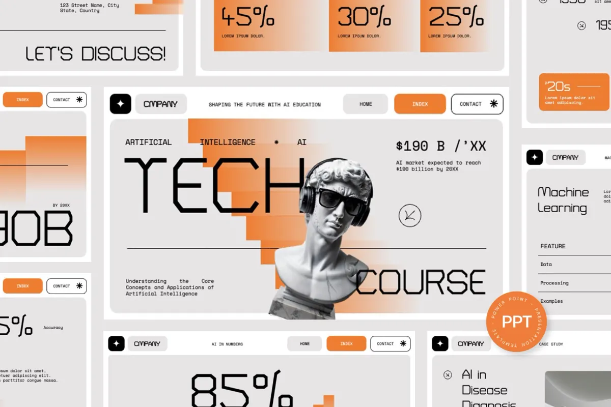 Interactive AI Technology Education Powerpoint