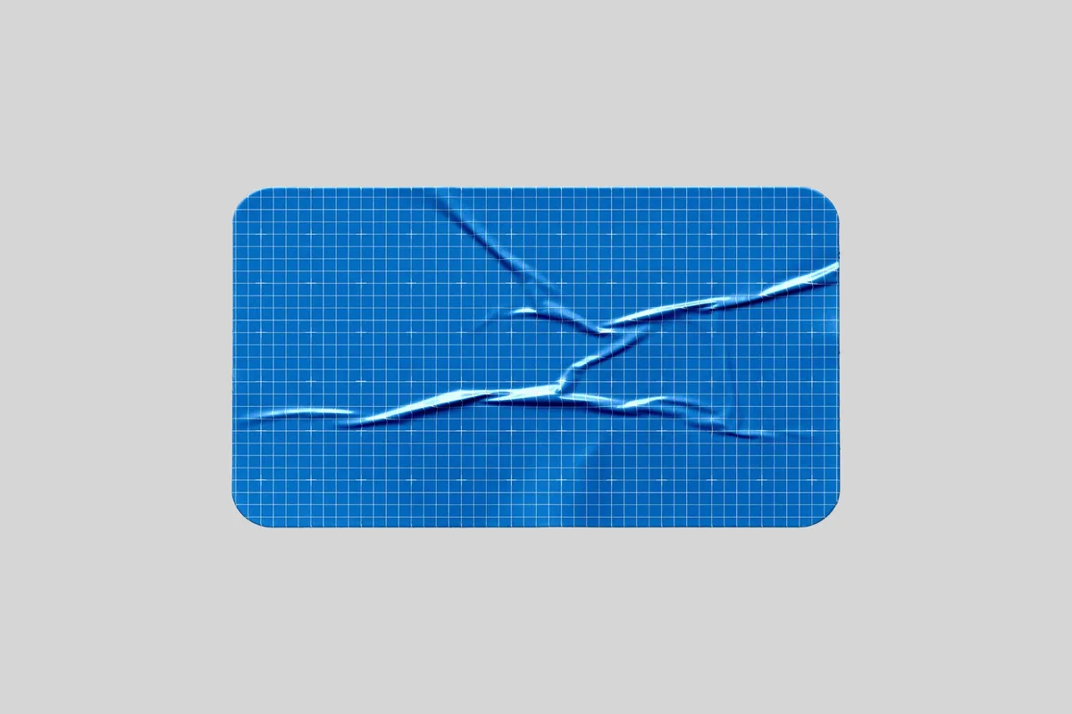 Vinyl Rectangle Sticker Mockup