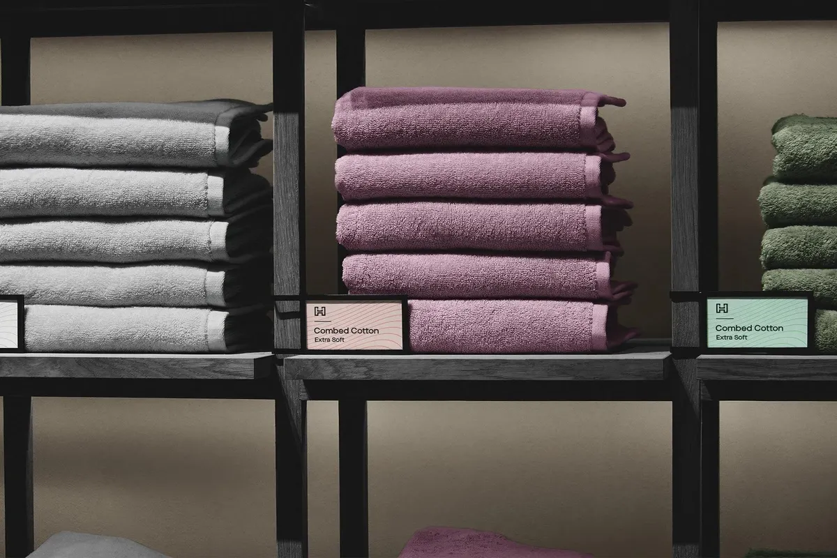 Interior Store Towel Label Mockup