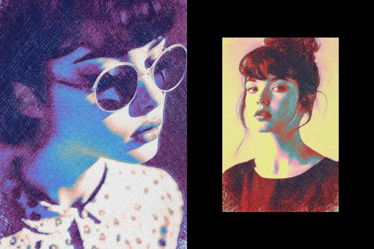 Oil Pastel Photo Effect