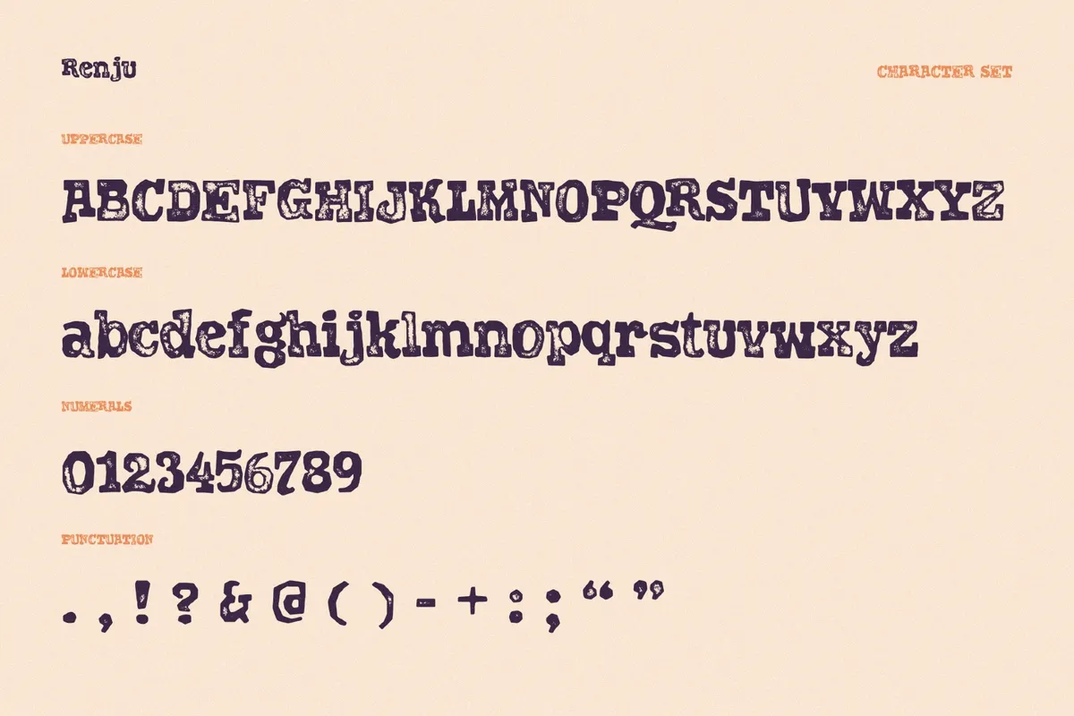 Renju Grunge-Style Font
