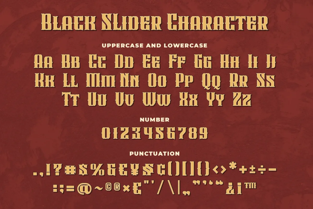 Black Slider - Victorian Vintage Display Font