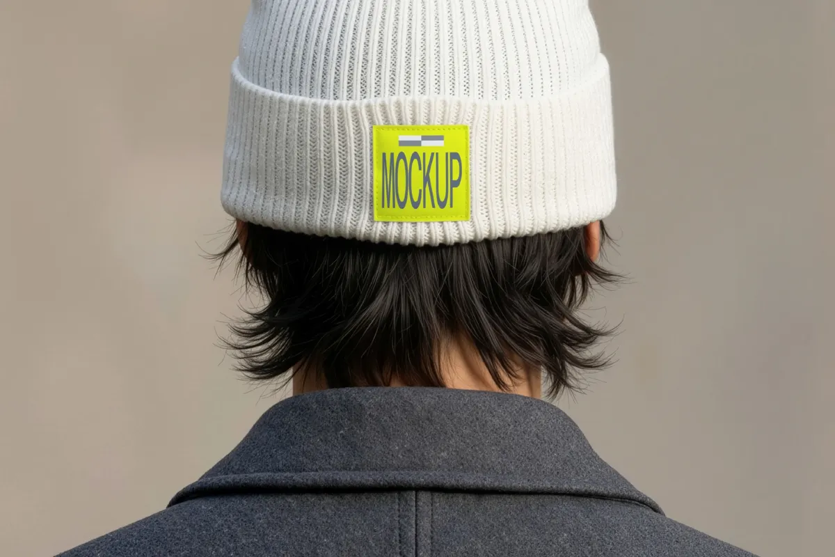 Beanie Label Mockup