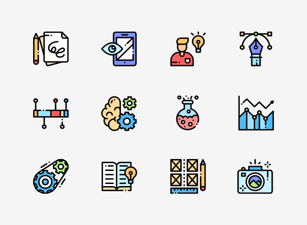 Creative Process Vector Icons