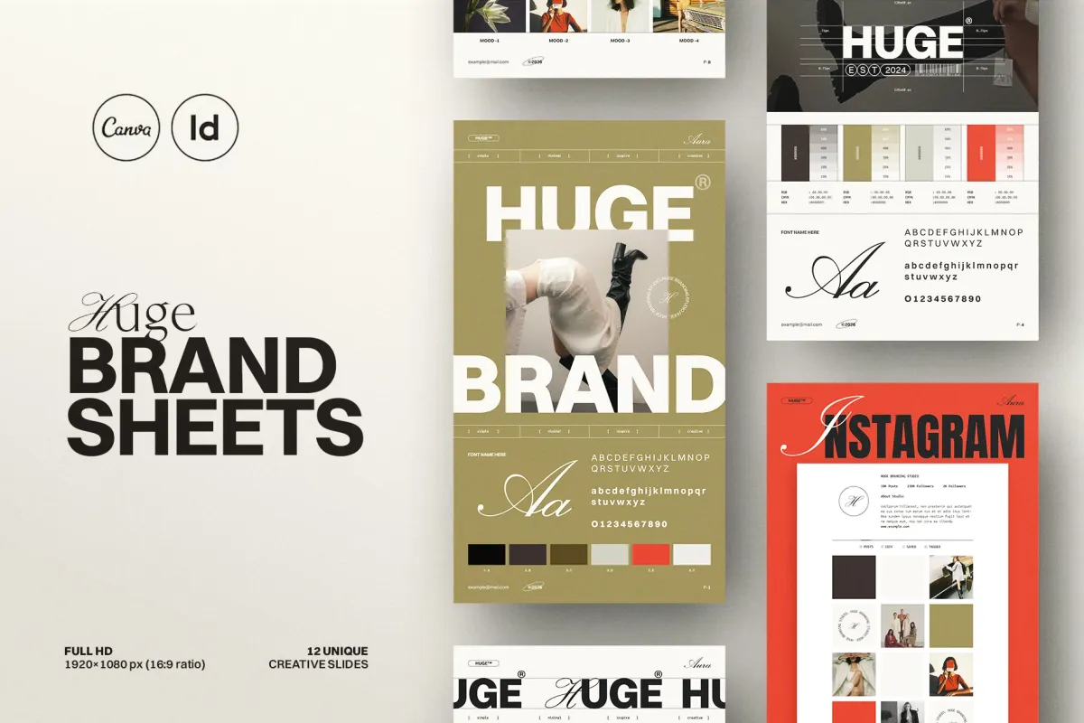 HUGE - Brand Identity Sheets Template